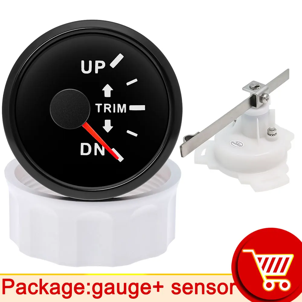 Универсальный лодочный манометр МОРСКОЙ ЯХТЫ АВТОМОБИЛЬНЫЙ триммер 52 мм UP-DN 0-190 Ом 9-32 в 2 дюйма Отделка индикатор наклона красная подсветка
