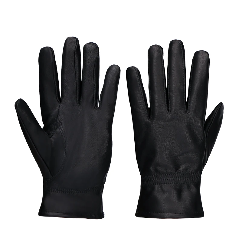 

Andanda 1 Pair Winter Sheepskin Work Gloves with Fleece Lining,Keep Warm Cashmere Tactical gloves Black Outdoor Work,Sports