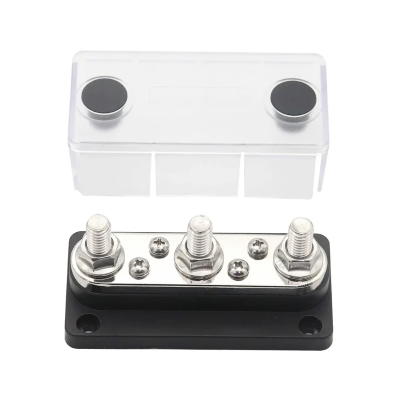 3-стоечная шина блока распределения питания с крышкой номинал 300 А морская