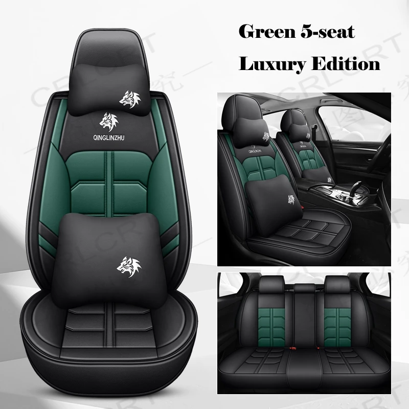 

CRLCRT Car Seat Covers Full Set Universal Auto Leather for Haval All Models H1 H2 H7 H8 H3 H4 H6 H9 H5 M6 H2S H6 coupe auto acce