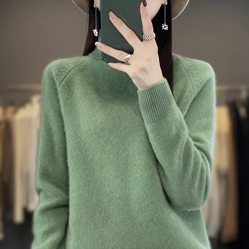 Новинка кашемировый свитер Женский пуловер с высоким воротником женский модный