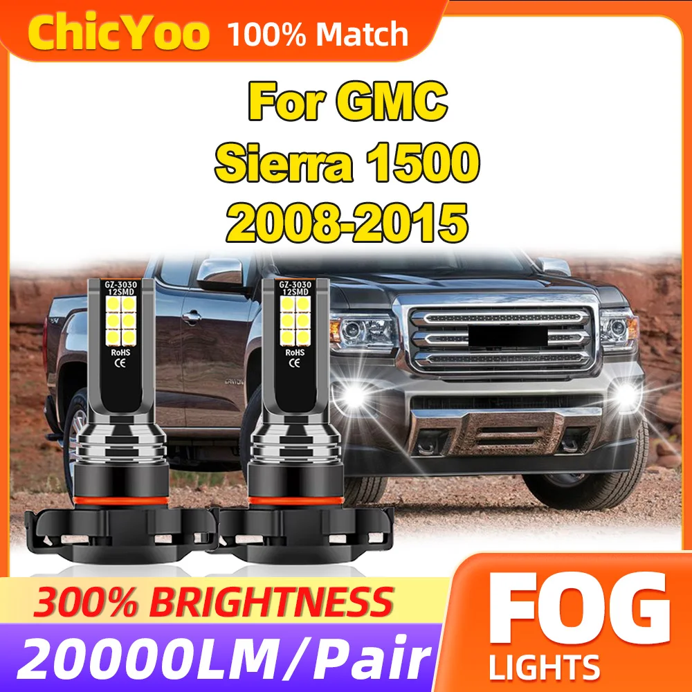 Противотуманные фары 6000 лм 60 Вт Canbus лампы головного света 1500 K белый 12 В для GMC Sierra