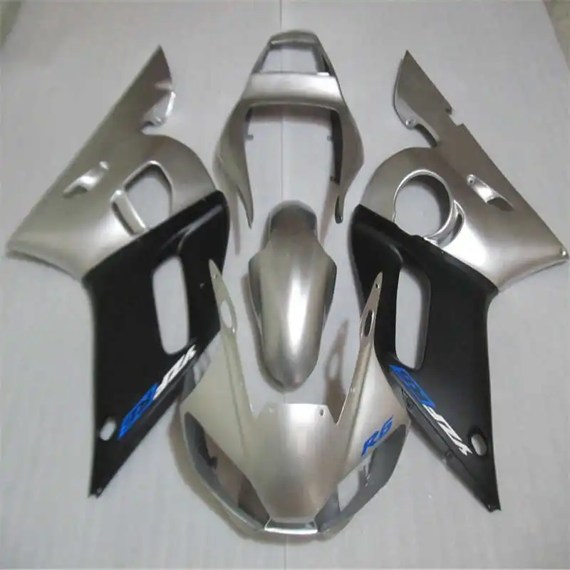 

Motorcycle Fairing kit for YZFR6 98 99 00 01 02 YZF R6 YZF600 1998 2000 2002 ABS silver black Fairings set and gifts