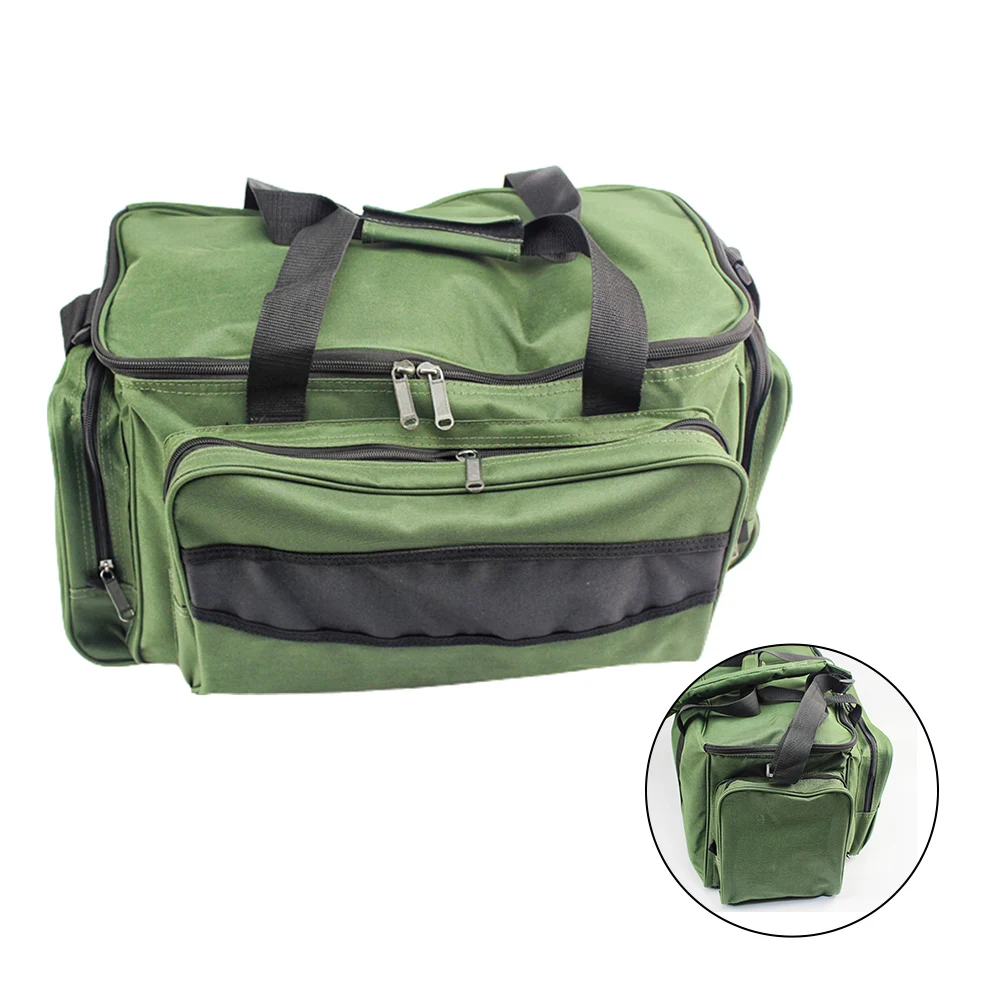 

Carp Coarse Fishing Tackle Bag Insulated Carryall Holdall Outdoor Camping Bags Durable Nylon Fising Bags With 3 Pockets