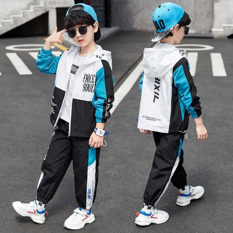 

Boys Suit Sweatshirts +Pants Cotton 2Pcs/Sets Stylish Spring Autumn Thicken Sports Sets Kid Breathable Children Clothing Kids