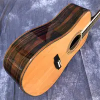 Abalone 41 inch solid spruce D style Acoustic Guitar,Ebony fingerboard,Cocobolo Back and sides Guitar
