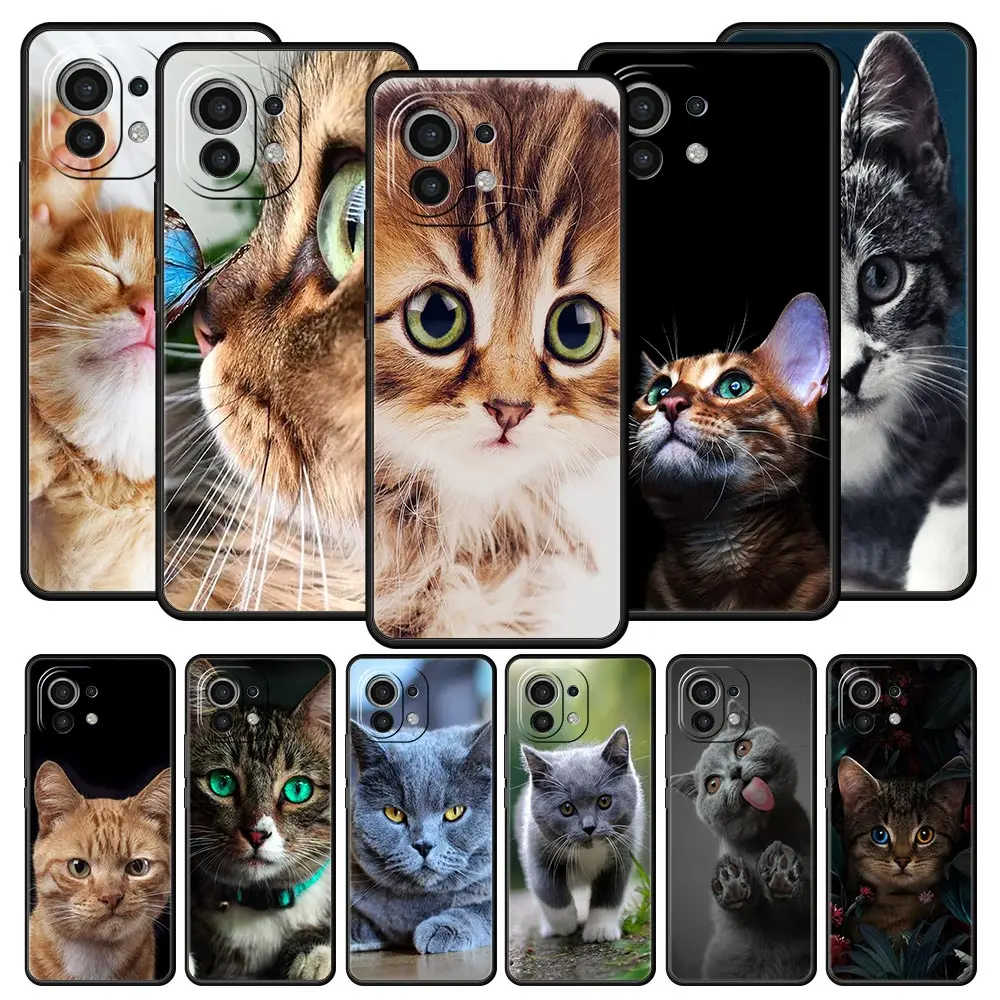 

Cartoon Cute Cats Phone Case For Xiaomi Poco X4 X3 NFC F3 F4 M3 M4 Mi Note 12T 10 12 11 Ultra 11T Pro 10T Lite 9T 11i 5G Cover
