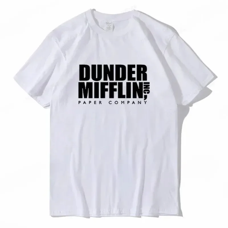 Футболка DUNDER MIFFLIN для мужчин и женщин модные хлопковые рубашки топы офиса