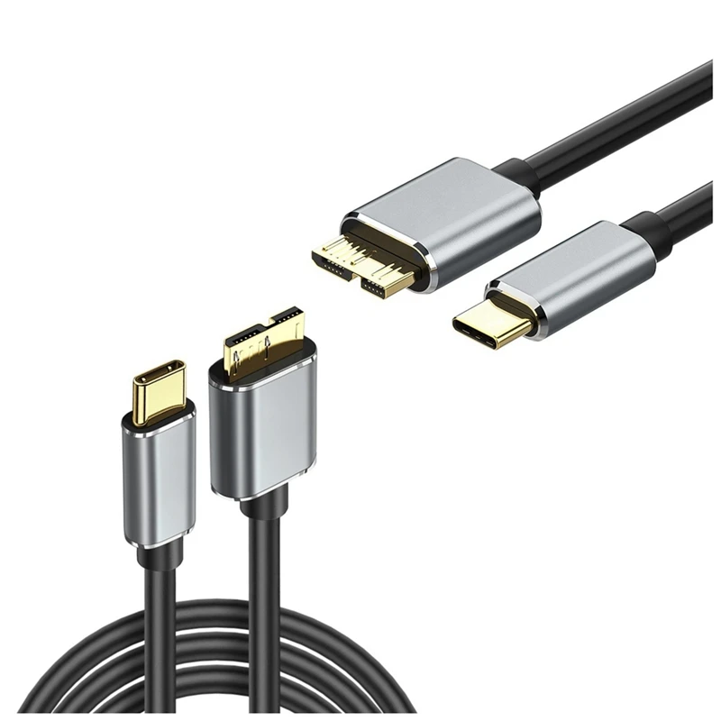 

2 упаковки 5 Гбит/с USB C к кабелю Micro-B 3,0, кабель для жесткого диска типа C к Micro-B, Шнур Micro-B к USB C для ноутбука (3,3 фута)