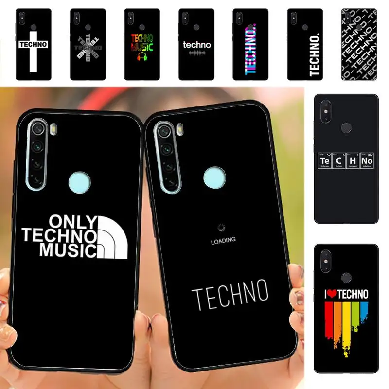 

Techno Music Phone Case for Redmi Note 8 7 9 4 6 pro max T X 5A 3 10 lite pro