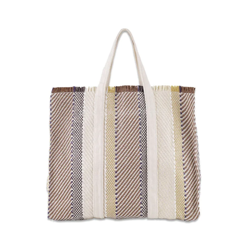 Casual retro Women woven handbag simple leisure large capacity Patchwork handbag  celebrity fashion literary handbags