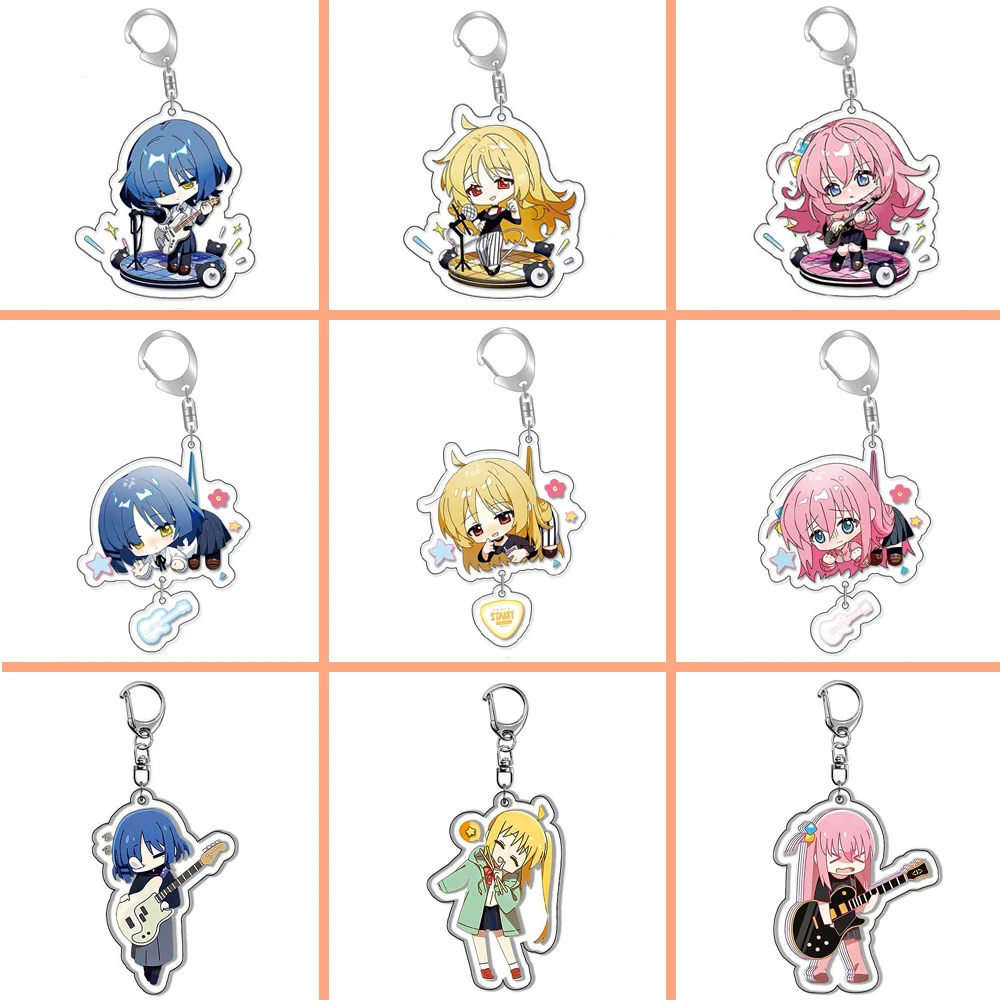 Gotoh Hitori Bocchi The Rock! Пластиковый аниме-брелок Ijichi Nijika Kita Ikuyo детали для сумки