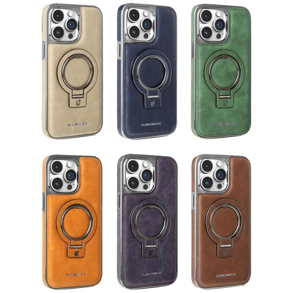 Роскошный Магнитный чехол-подставка из искусственной кожи для телефона Magsafe IPhone