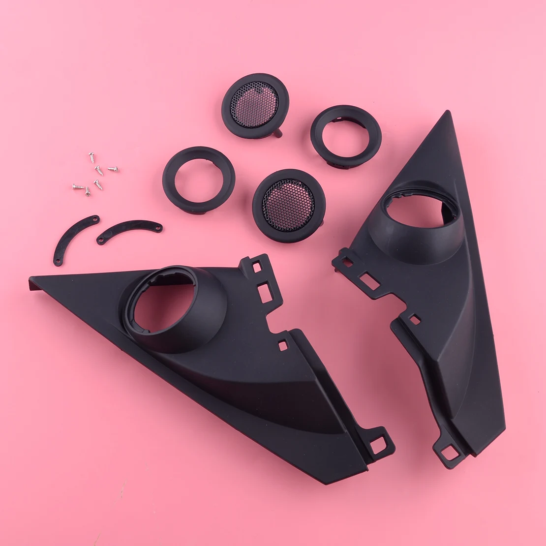 

Комплект передних динамиков для передней двери, 2 шт., обшивка панели, пластиковые черные, подходят для Honda Civic 10, 2016, 2017, 2018, 2019