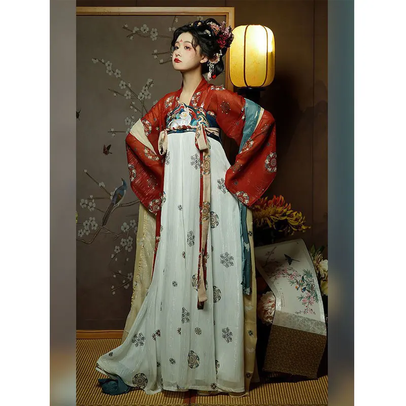 Платье ханьфу женское древнее платье династии Тан традиционная китайская одежда