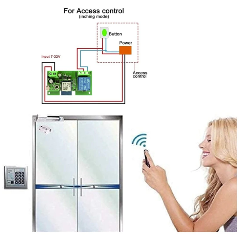 Умный выключатель RISE-1CH RF 7-32 В AC DC WIFI с дистанционным управлением 433 высветильник