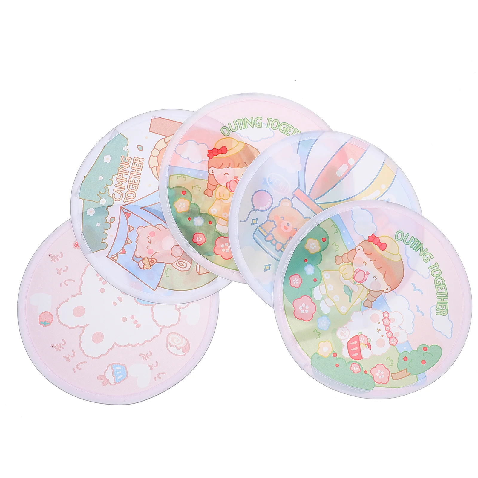 

Handheld Round Fan Foldable Fan Outdoor Cooling Fan Japanese Style Foldable Fans Children Cartoon Fans Small Portable Fan