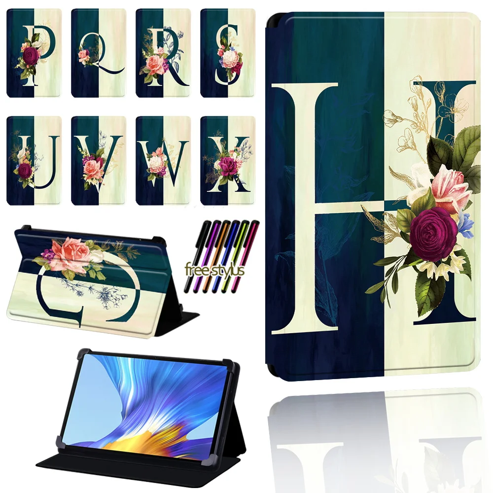 

Case for Huawei MatePad 10.4"/MatePad 10.8"/Pro 10.8/Honor V6/T8 Tablet Leather Foldable Protective Cover Half Letter Print