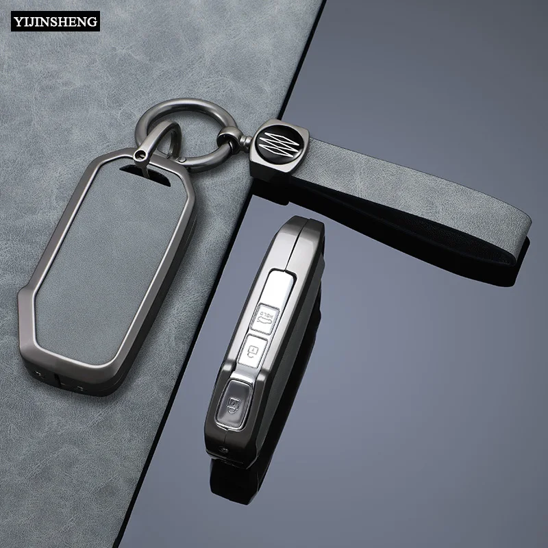 3 4 кнопки из цинкового сплава + кожаный чехол для автомобильного ключа KIA Sportage Ceed