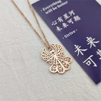 the new trend gold angel necklace for men women personality fashion stainless steel silverrose gold necklace new years gift