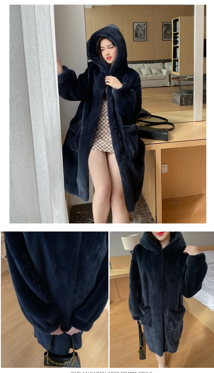 real women mink coats female mink fur coat genuine long fur coat ladies winter clothes oversize 6xl 5xl 7xl imitation fur coats