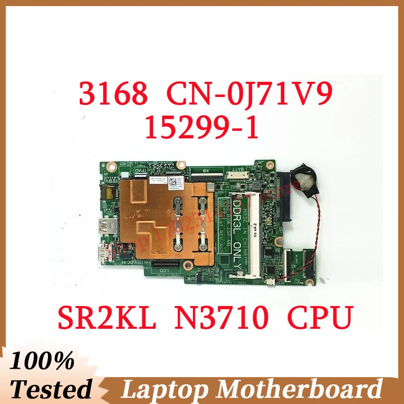 For DELL 3168 CN-0J71V9 0J71V9 J71V9 With SR2KL N3710 CPU Mainboard 15299-1 Laptop Motherboard 100% Full Tested Working Well