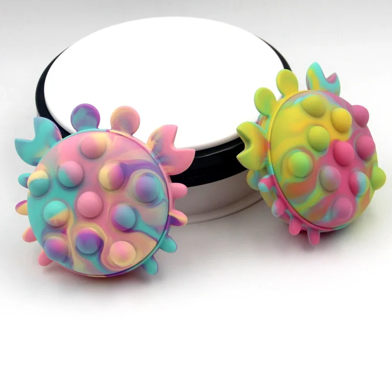 

3D Antistress Cube Rainbow Ball Push Bubble Fidget Toys Decompression Squeeze Elastic Ball Popite Kid Stress Relief Sensory Toy