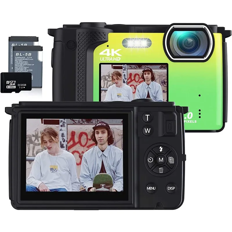 

64MP Digital Camera For Photography Dual Screen Selfie Camcorder/Youtube 4K 16X Zoom Vlog Video Camera WIFI Live Stream Webcam