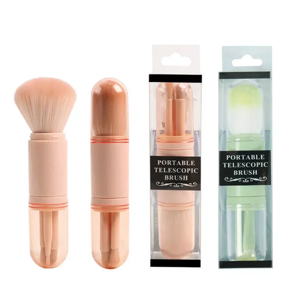 

NEW Makeup Brushes Set Portable 4 In 1 Makeup Brush Loose Powder Brush Advanced Eye Shadow Brush Beauty Tool Accessories