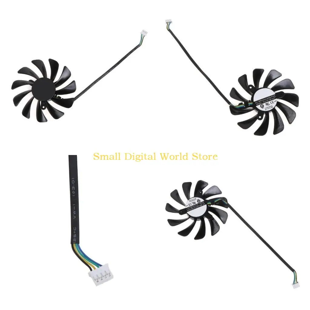 Фото 77UB 95 мм XY-D10015SH 4-контактный вентилятор для видеокарты для кулера MSI GeForce 2060 ITX №1