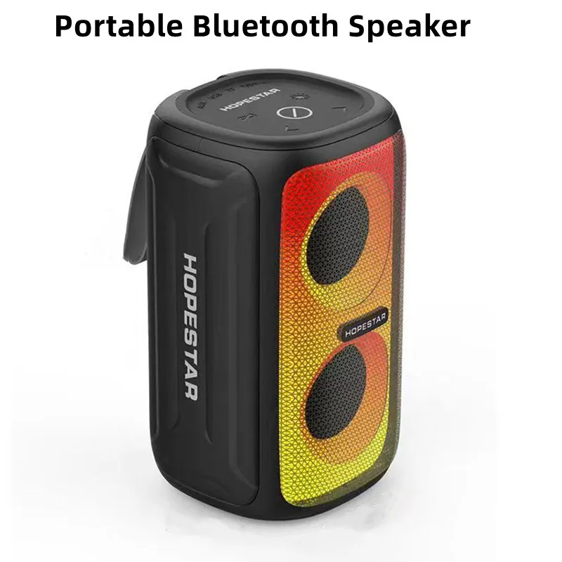 

Caixa De Som TWS Wireless Bluetooth Speaker LED Flame Light Dual Horn Portable Portable Subwoofer Home Theater Boombox FM Radio