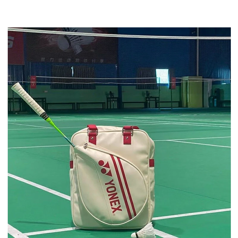 YONEX Badminton Bag 2 Rackets PU Leather Waterproof Sports Bag Competition Training Fashion One Shoulder Sports Racket Bag