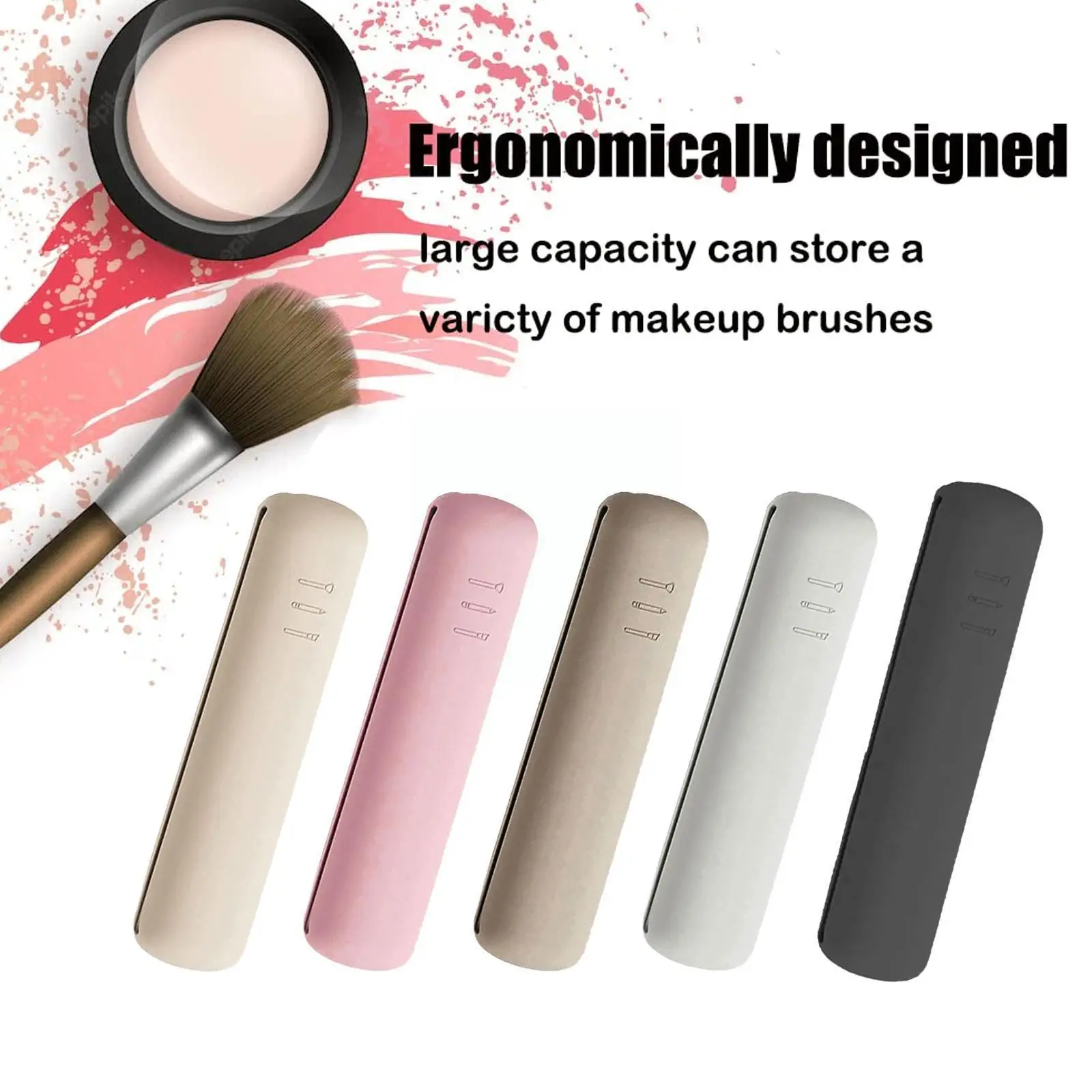 

Fashion Silicone Makeup Brush Bag Cosmetic Bag Women Wash Kit Organizer Brush Beauty Portable Make Case Makeup Up Travel Mi D2C2