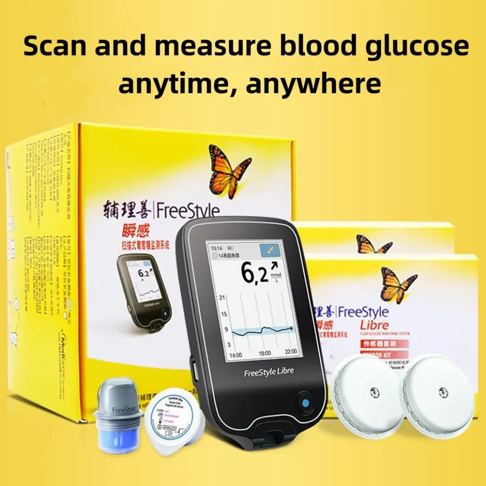 

Freestyle Llibre Blood Glucose Meter Sugar Sensor Kit Reader Diabetes Glucometer for 24h Real Time Monitoring Tester
