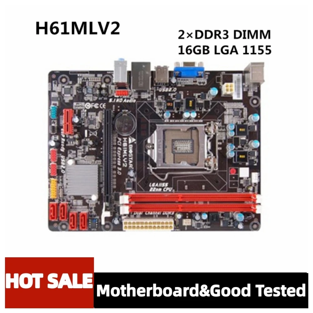 

Материнская плата для Biostar H61MLV2 DDR3 H61 LGA 1155 (P8H61-M LX LX3 PLUS V3 R2.0 GA-H61M-DS2 S2PH S1 H61-S3)