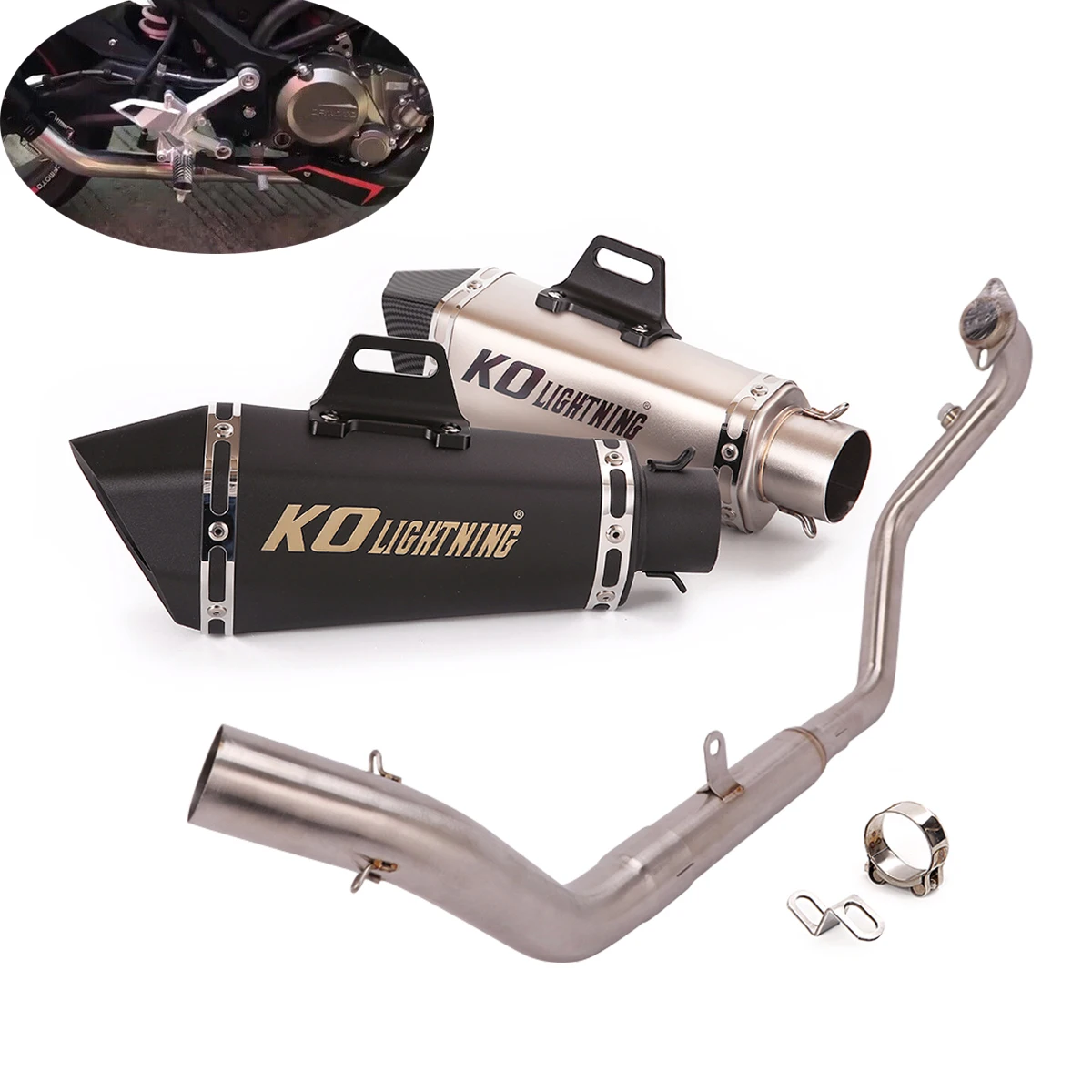 

Для CF-MOTO NK250 NK250SR NK300 NK300SR 51 мм Φ Передняя звеньевая труба скольжения на глушитель 345 мм