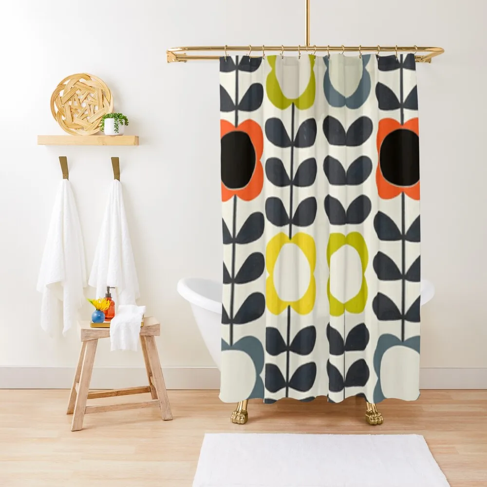 Цветные цветы orla kiely цветочный узор абстрактные занавеска для душа оконная