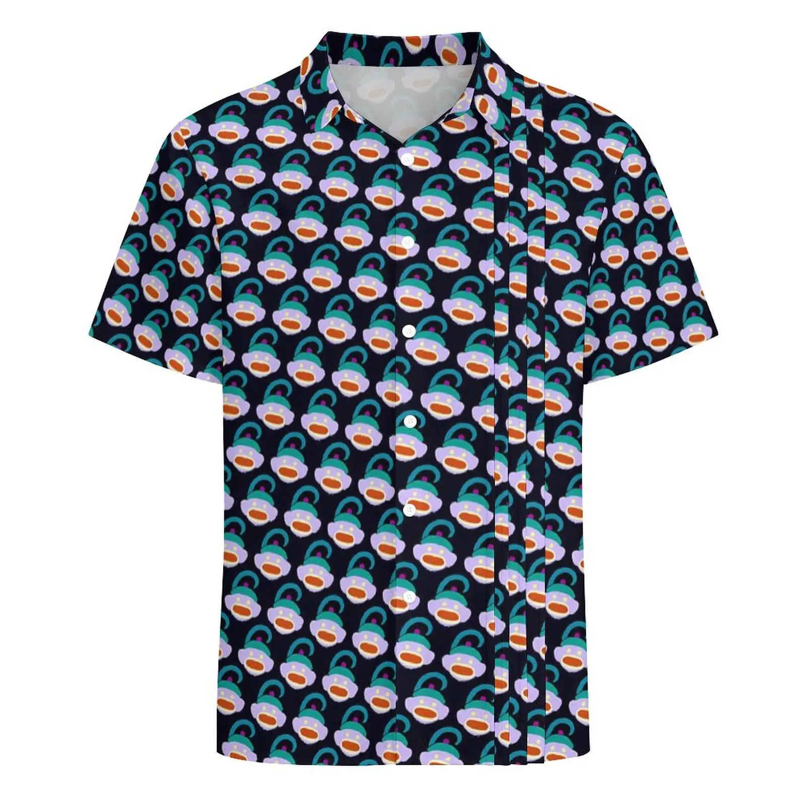 Гавайская рубашка стандартная блузка с принтом обезьяны хвост винтажные