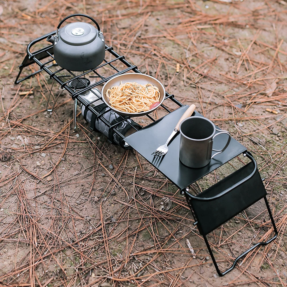 

Portable Scalable Camping Metal Table Folding Table Height Adjustable Outdoor Picnic Fishing Barbecue Stoves Table For Camping