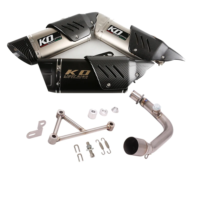 

For PIAGGIO Vespa Sprint 150 Primavera 150 2015-2021 Exhaust System Set 51MM Motorcycle Muffler Pipe Titanium Alloy Mid Link