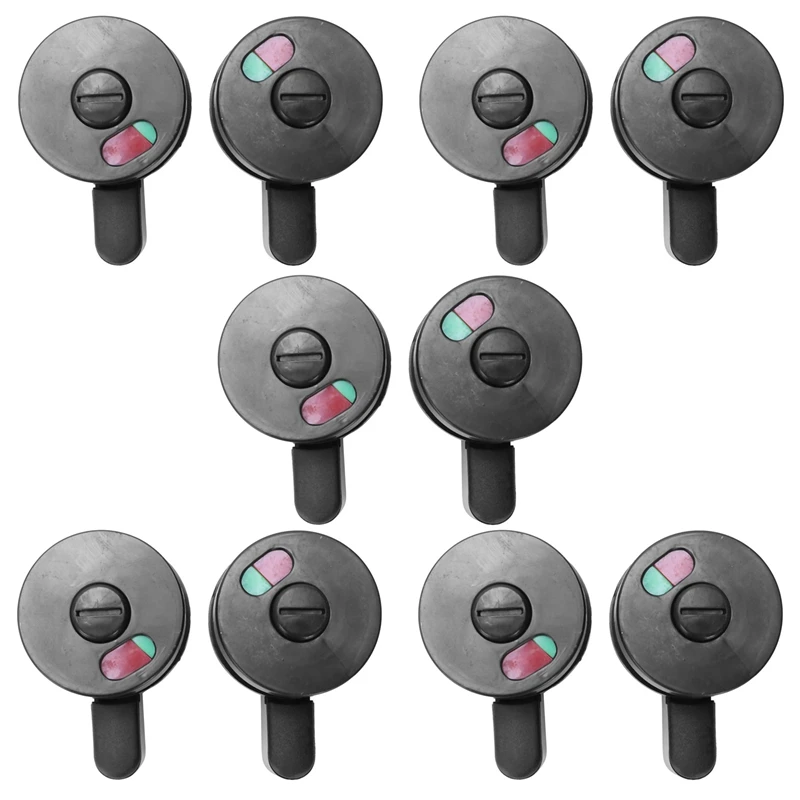 

10Pcs Public Toilet Door Locking Rotating Red Green Indicator Knob Lock