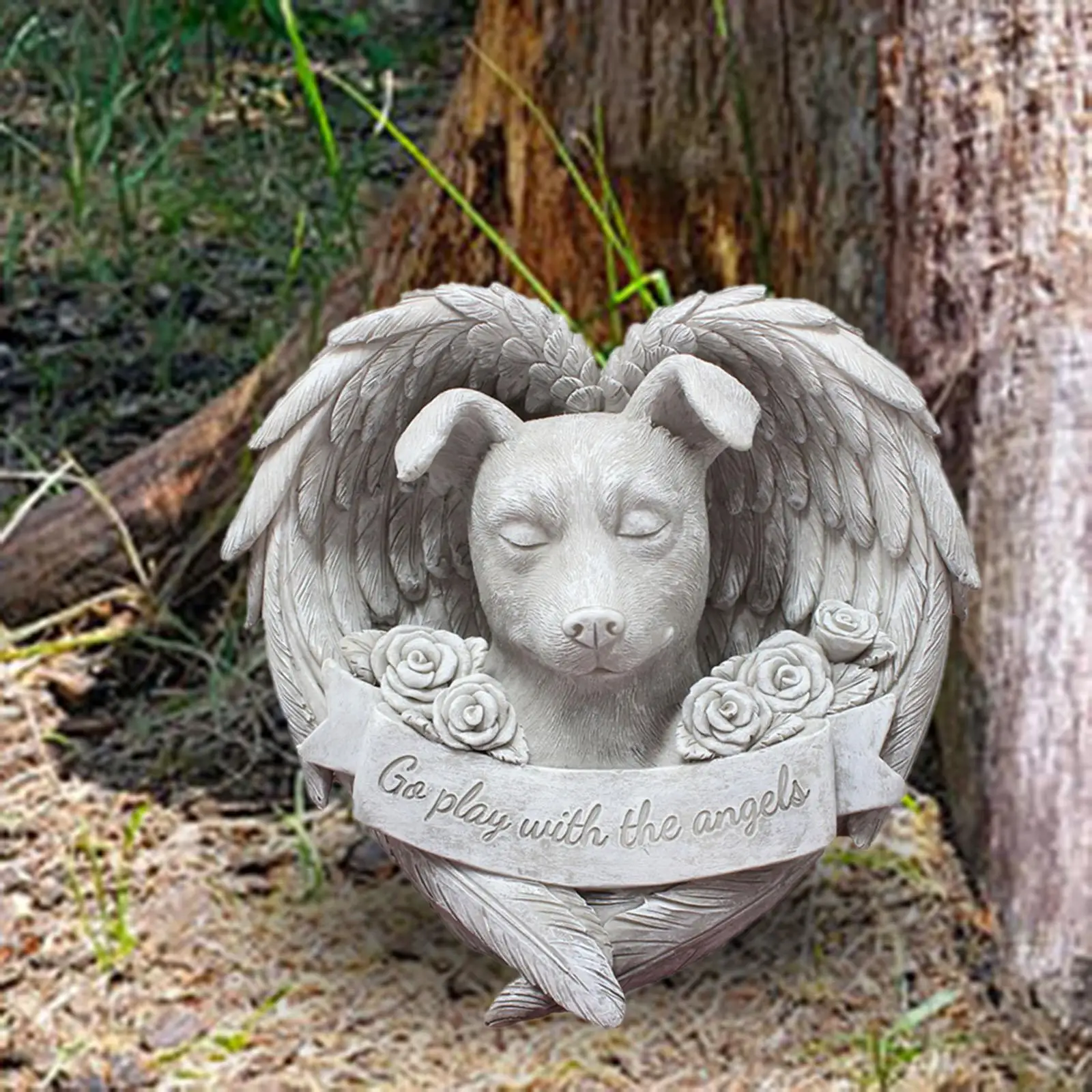 Pet Memorial Stone Collection in Memory of Lost Sympathy Gift Sturdy Sleeping Statue for Garden Outdoor Backyard