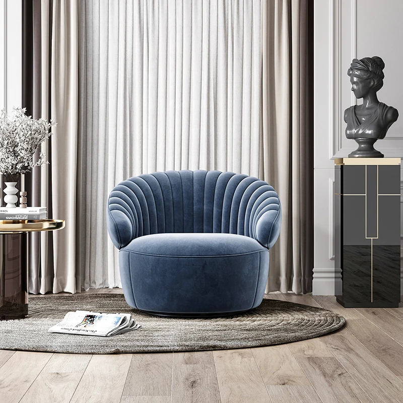 

Nordic minimalist fabric sofa modern living room single sofa simple small apartment leisure chair net red villa lounge chair