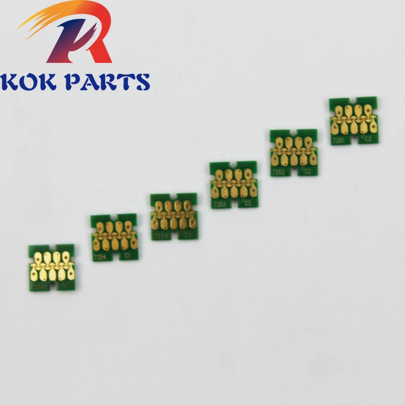 

1set T7251-T7254 T725A White Ink Cartridge Chip For Epson SureColor F2000 F2100 SC-F2000 SC-F2100 Printer T725A00 White Chips
