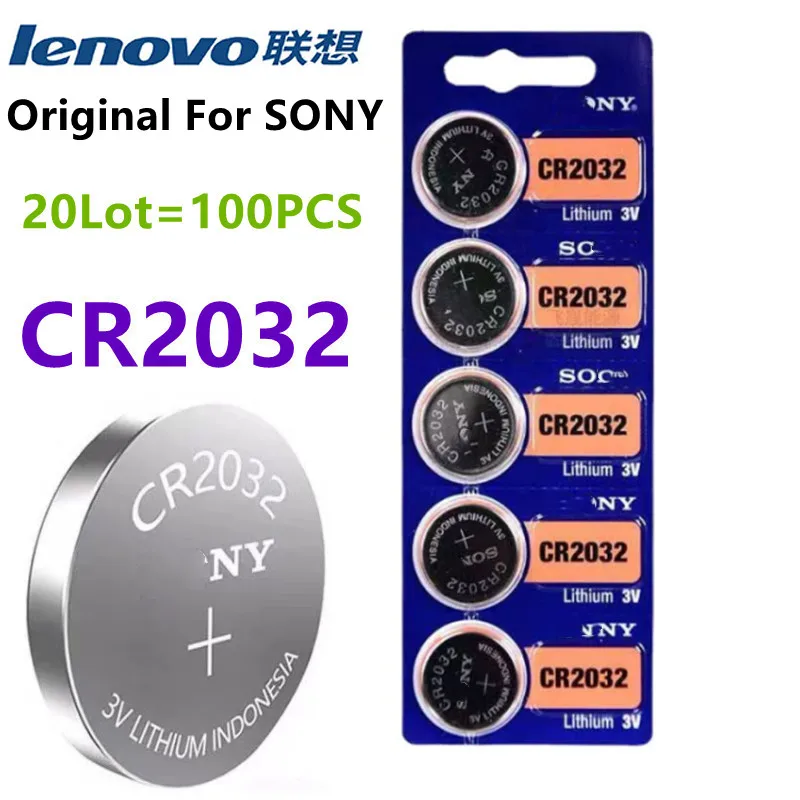 

100pcs For Sony CR2032 CR 2032 DL2032 ECR2032 Lithium Battery Watch Toy Calculator Car Key Remote Control Button Coin Cells