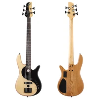 high grade maple with rosewood black white color active 4 string 5 string bass guitar fretless and fret model