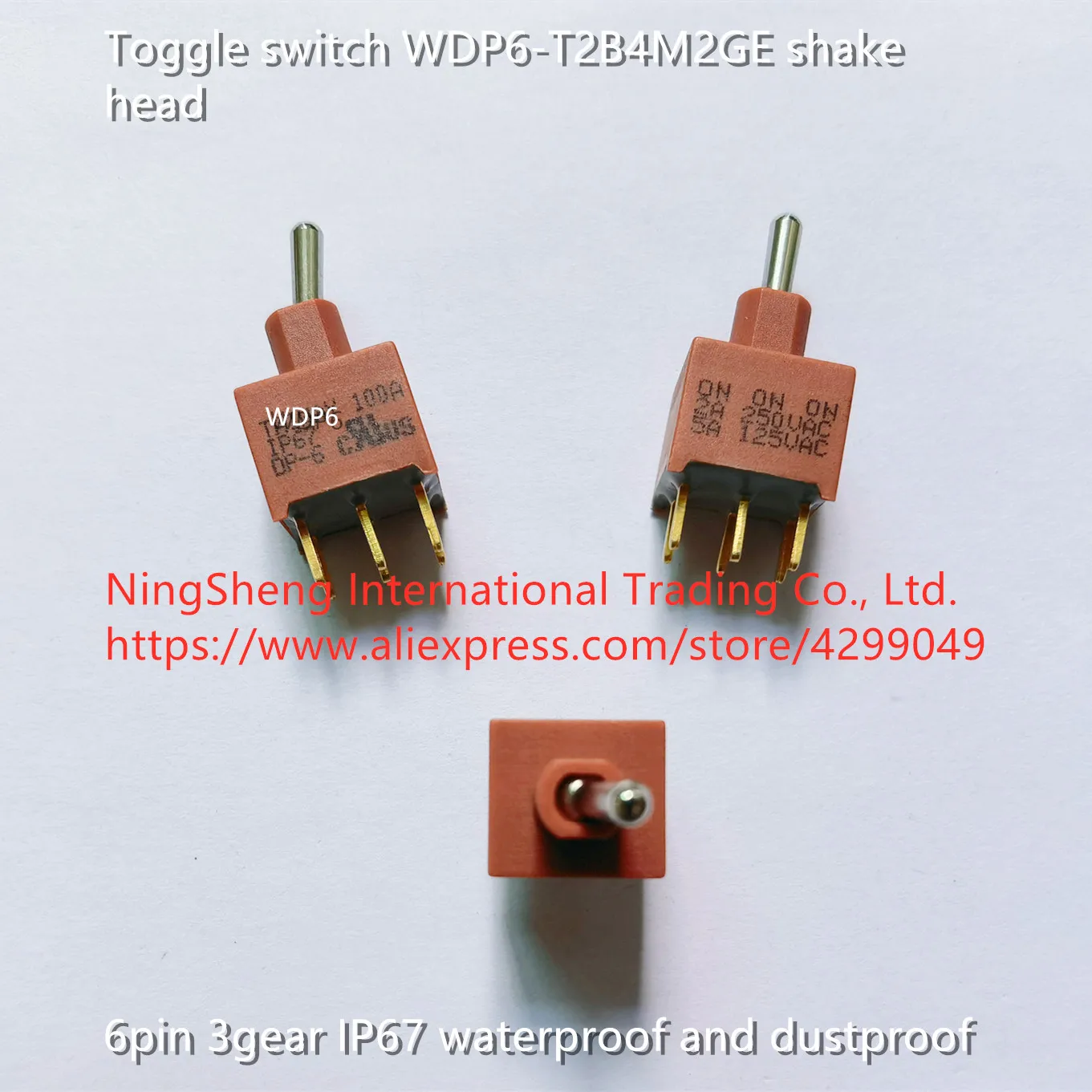 Оригинальный Новый переключатель 100% дюйма, регулируемая головка, 6 контактов, 3 режима, IP67, водонепроницаемый и пыленепроницаемый
