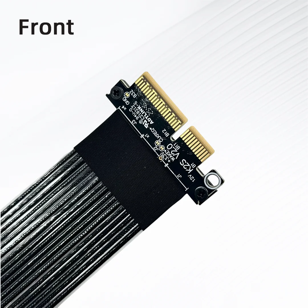 Фото Кабель-удлинитель ADT-Link PCIe 5.0 X4-X1 для видеокарт, адаптер-райзер, поддержка сетевых карт, SSD-накопителей, USB-карт расширения №2