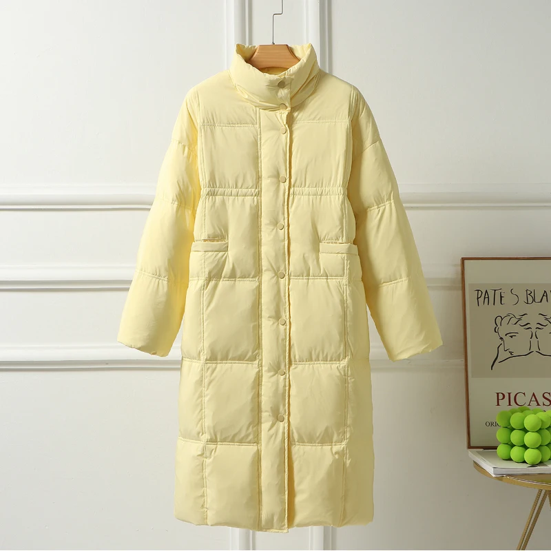 

Пуховик Женский средней длины, с воротником-стойкой, до колена