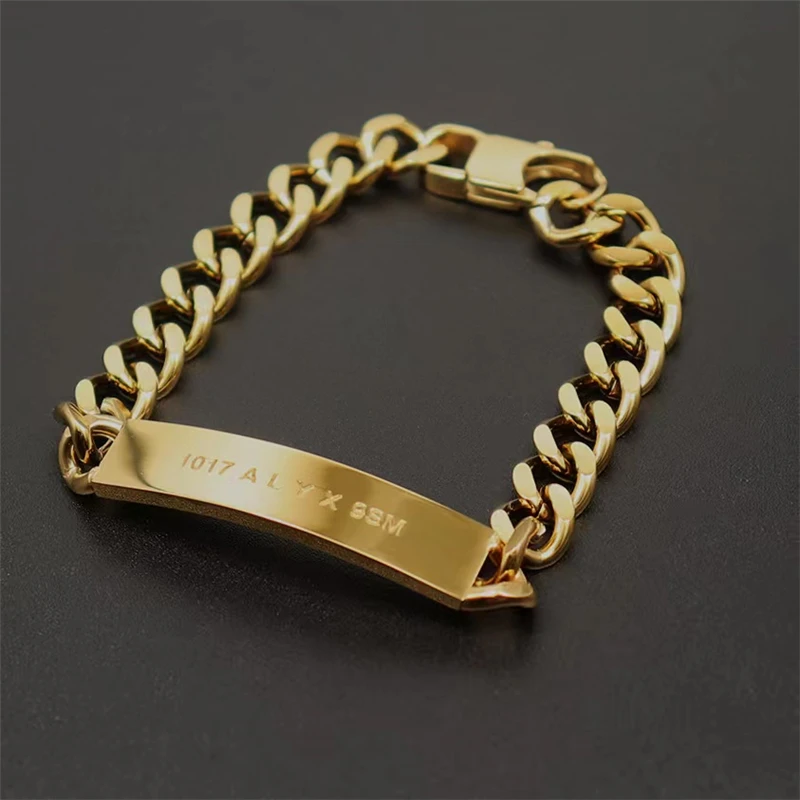 1017 ALYX 9SM Bracelet Men Women High Quality Chain Classic Carve Logo Alyx Bracelets Made In Italy Hook Buckle Stainless Steel